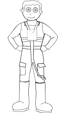 Military Pilot Suit Coloring Page